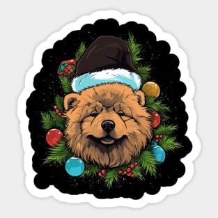 Chow Chow Christmas Sticker